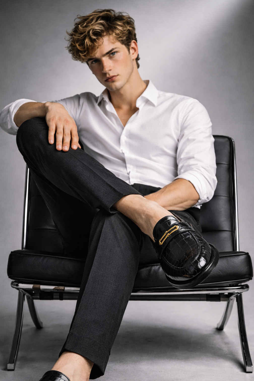Mocasines de Piel con Plataforma para Hombre - Aligatort Style