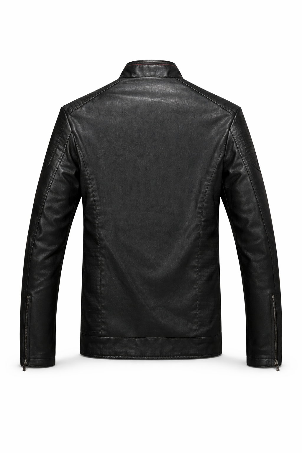 Chaqueta de Piel Ajustada para Hombre - Raven