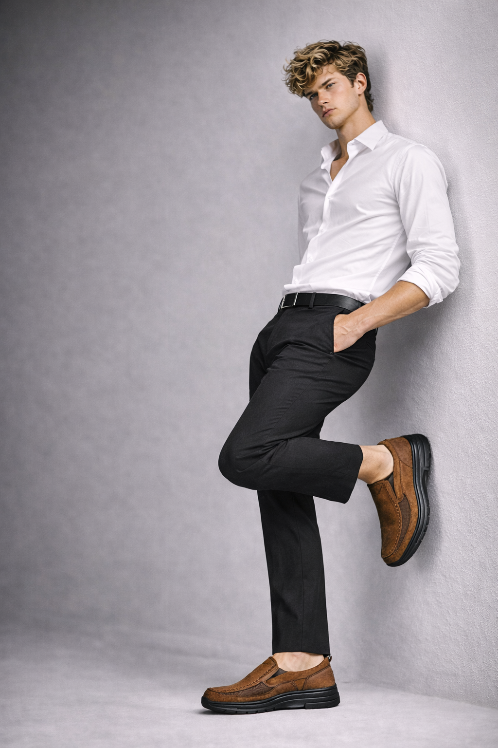 Mocasines de Piel con Plataforma para Hombre - William Classic