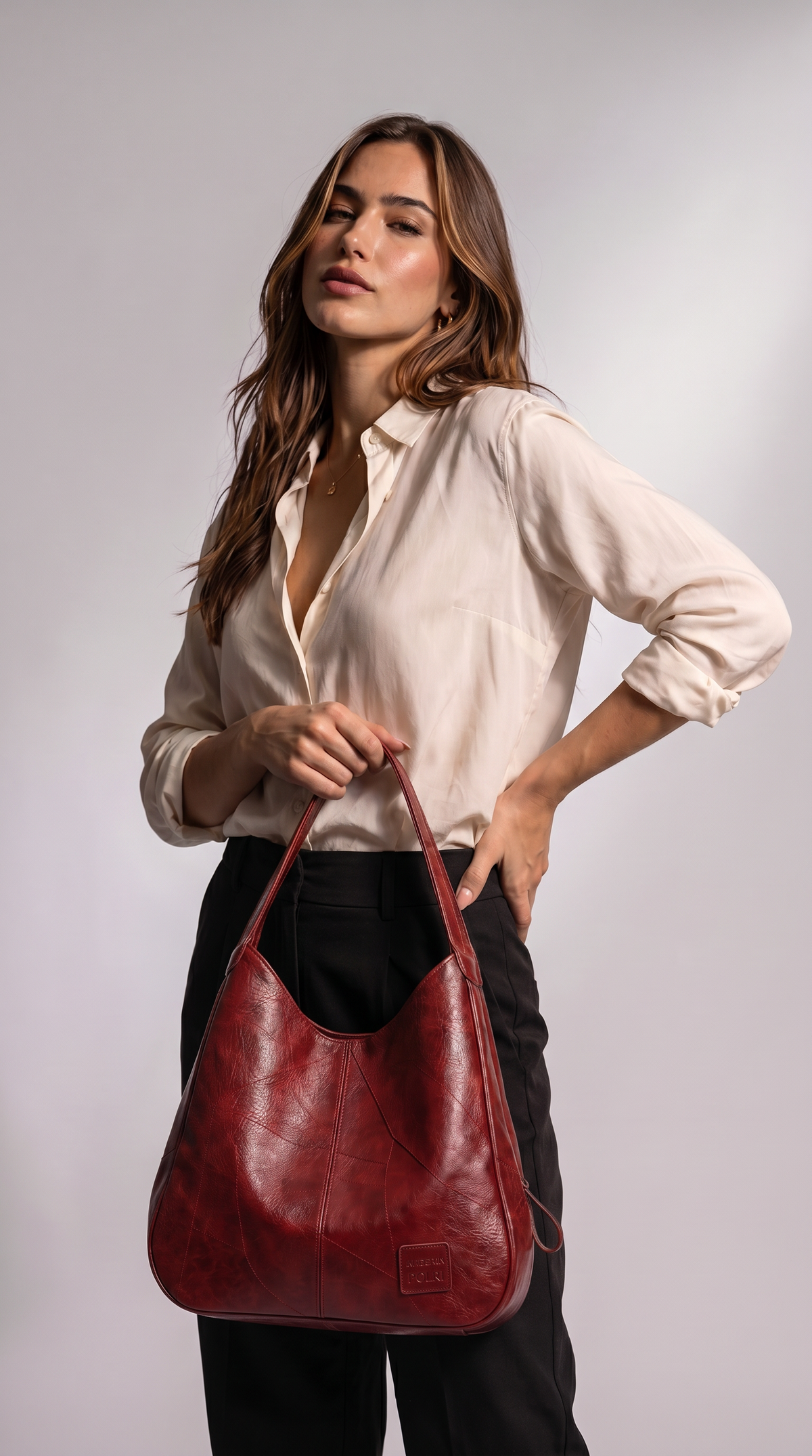 Bolso Hobo de Piel para Mujer - Berlim