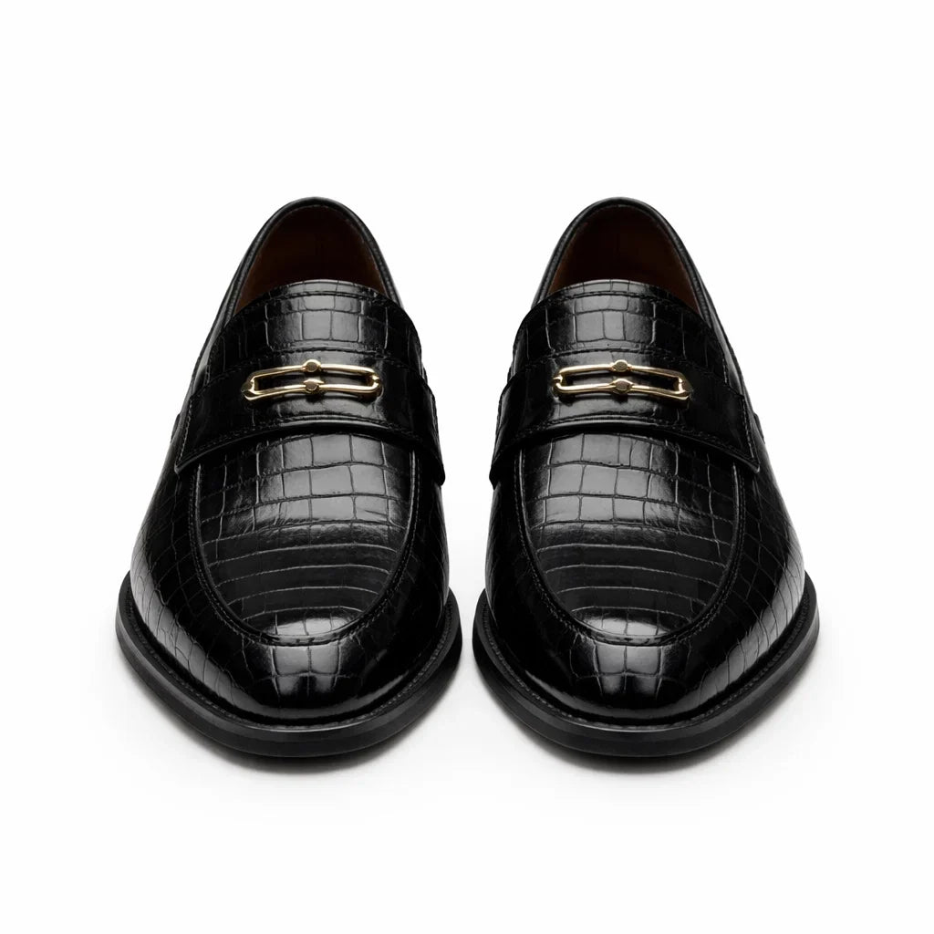 Mocasines de Piel con Plataforma para Hombre - Aligatort Style