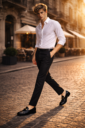 Mocasines de Piel con Plataforma para Hombre - Aligatort Style