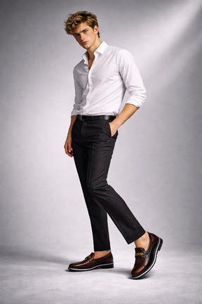Mocasines de Piel con Plataforma para Hombre - Mr Fashion