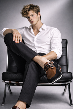 Mocasines de Piel con Plataforma para Hombre - Mr Fashion