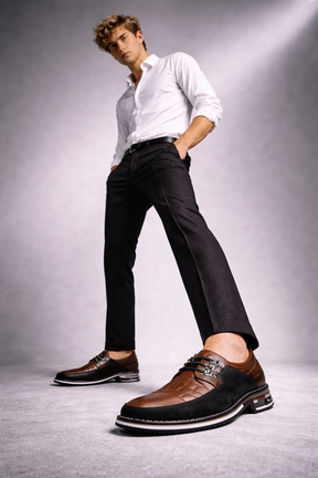Mocasines de Piel con Plataforma para Hombre - Mr Fashion