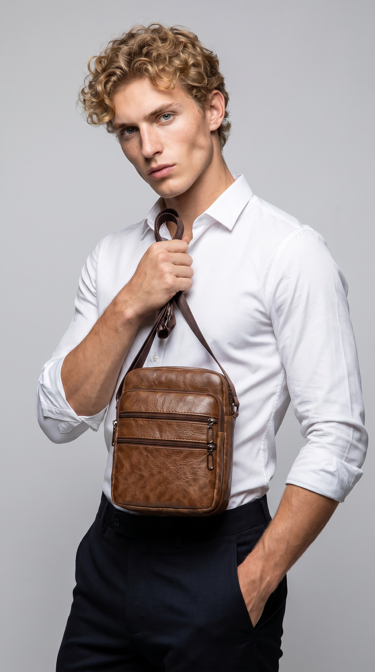 Bolso Satchel de Piel para Hombre - Rogue