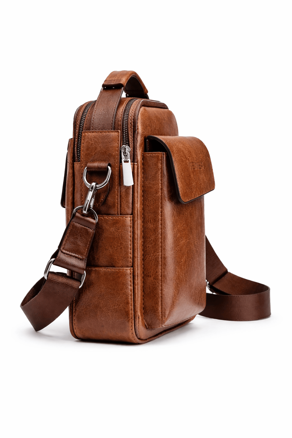 Bolso Satchel de Piel para Hombre - Leepus 3 en 1