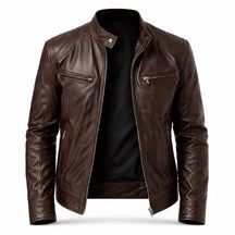 Chaqueta de Piel Ajustada para Hombre - Toppest