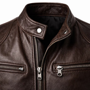 Chaqueta de Piel Ajustada para Hombre - Toppest