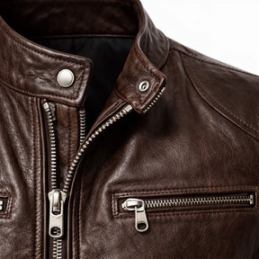 Chaqueta de Piel Ajustada para Hombre - Toppest