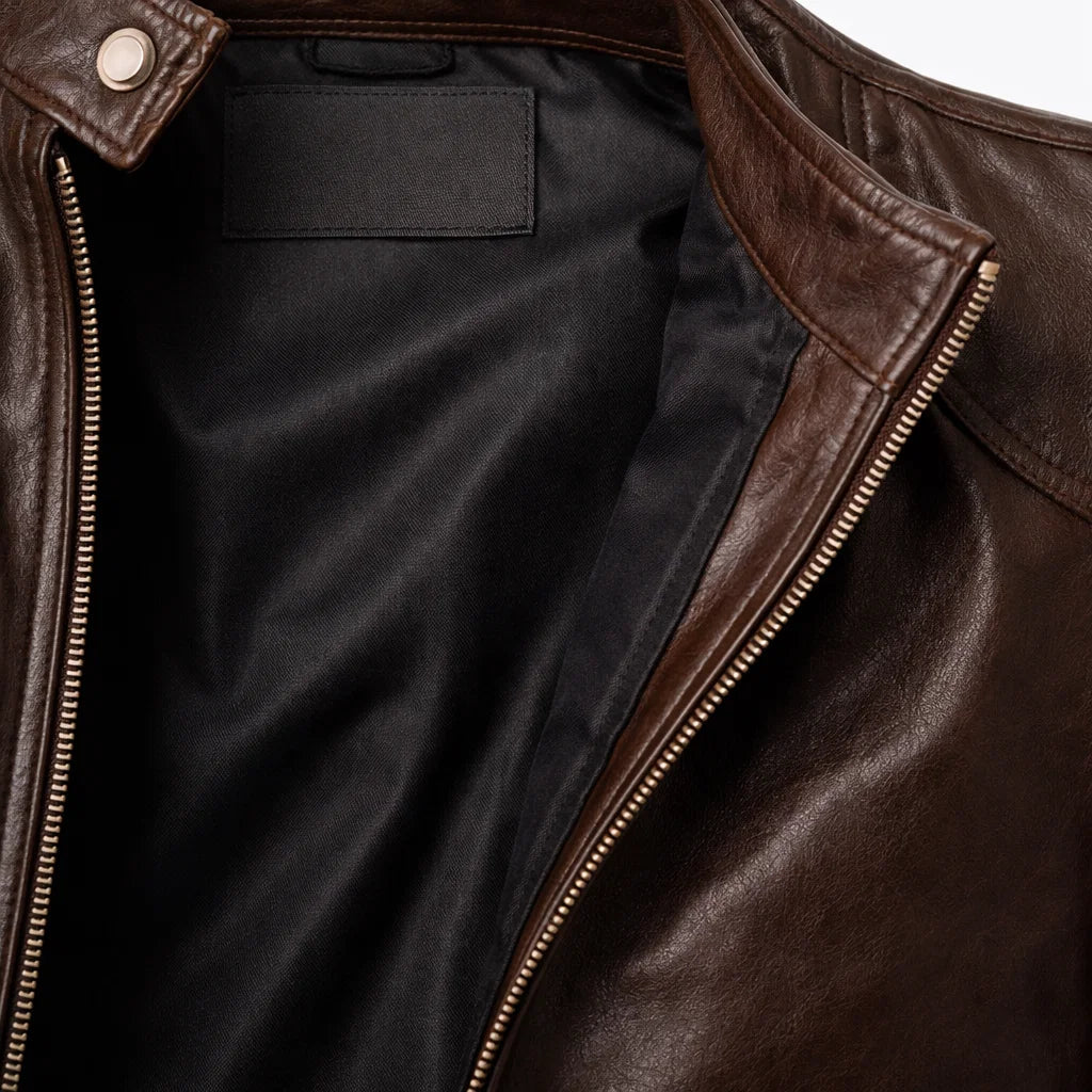 Chaqueta de Piel Ajustada para Hombre - Toppest
