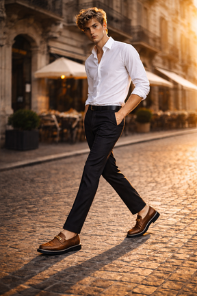 Mocasines de Piel con Plataforma para Hombre - William Classic