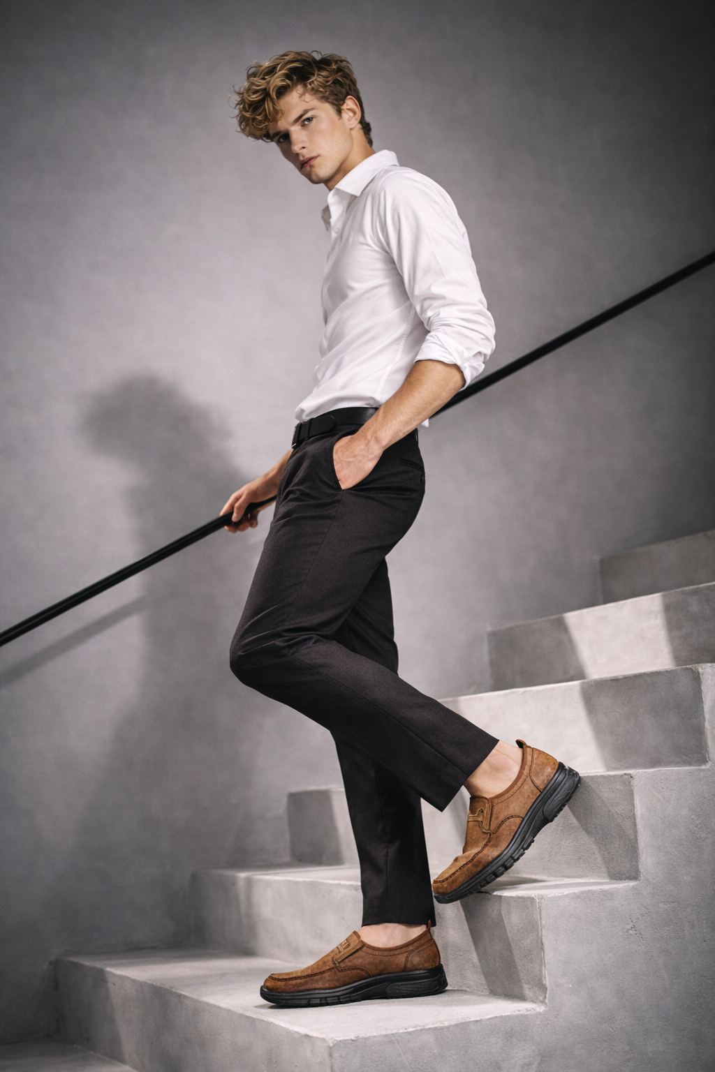 Mocasines de Piel con Plataforma para Hombre - William Classic