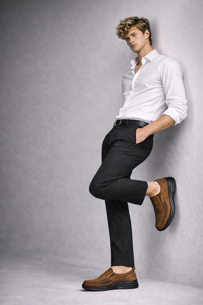 Mocasines de Piel con Plataforma para Hombre - William Classic