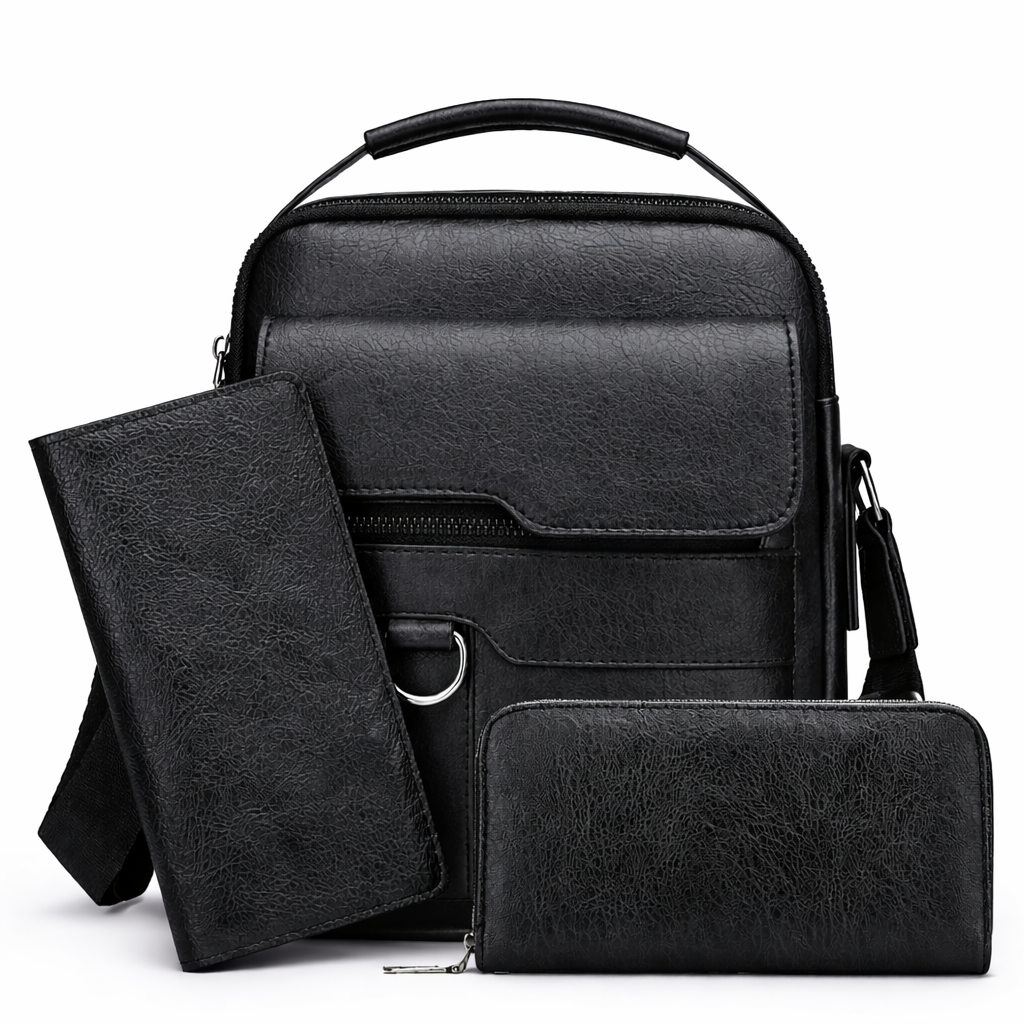Bolso Satchel de Piel para Hombre - Leepus 3 en 1