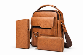 Bolso Satchel de Piel para Hombre - Leepus 3 en 1