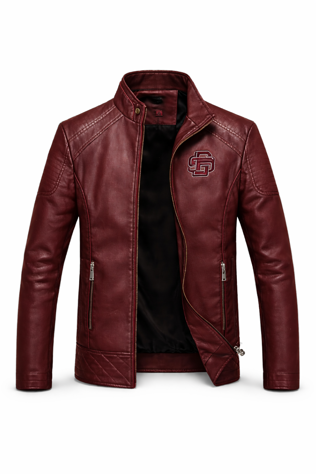 Chaqueta de Piel Ajustada para Hombre - Raven