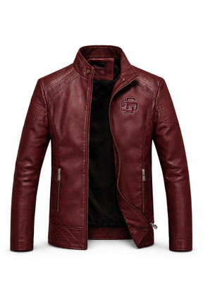 Chaqueta de Piel Ajustada para Hombre - Raven