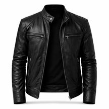 Chaqueta de Piel Ajustada para Hombre - Toppest