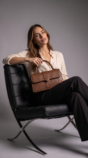 Bolso de Asa Corta de Piel para Mujer - Amelia