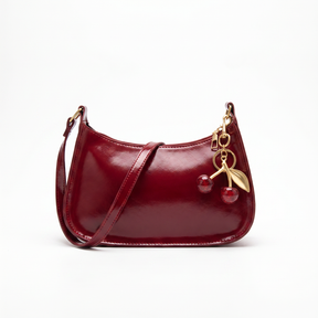 Bolso Hobo de Piel para Mujer - Cherry