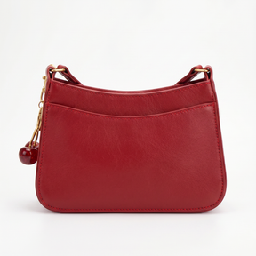 Bolso Hobo de Piel para Mujer - Cherry