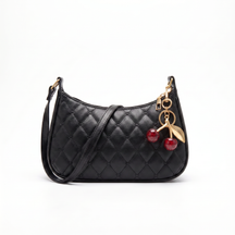 Bolso Hobo de Piel para Mujer - Cherry