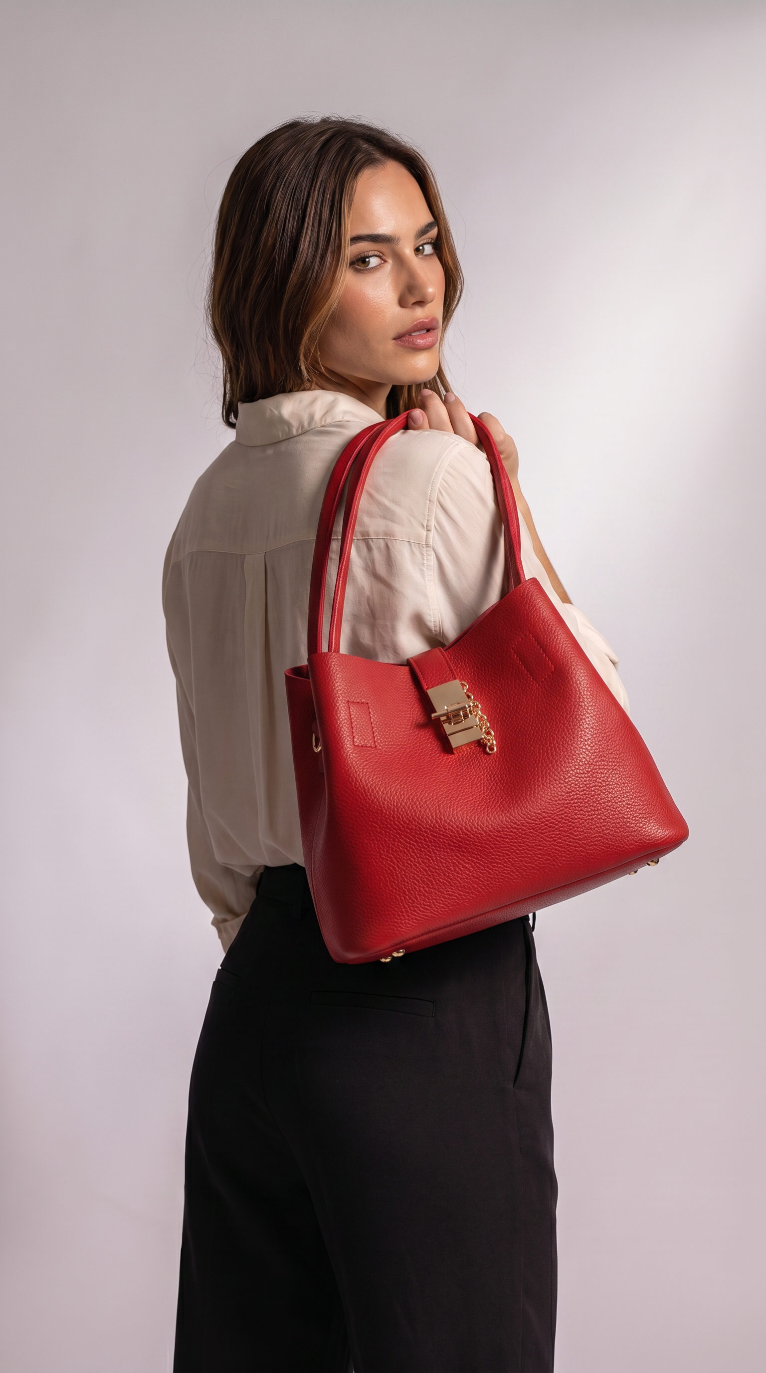 Bolso Mensajero de Piel para Mujer - Heart