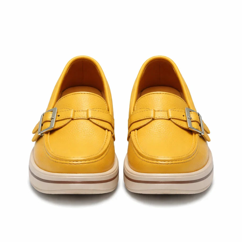 Mocasines de Piel con Plataforma para Mujer - Day Flex