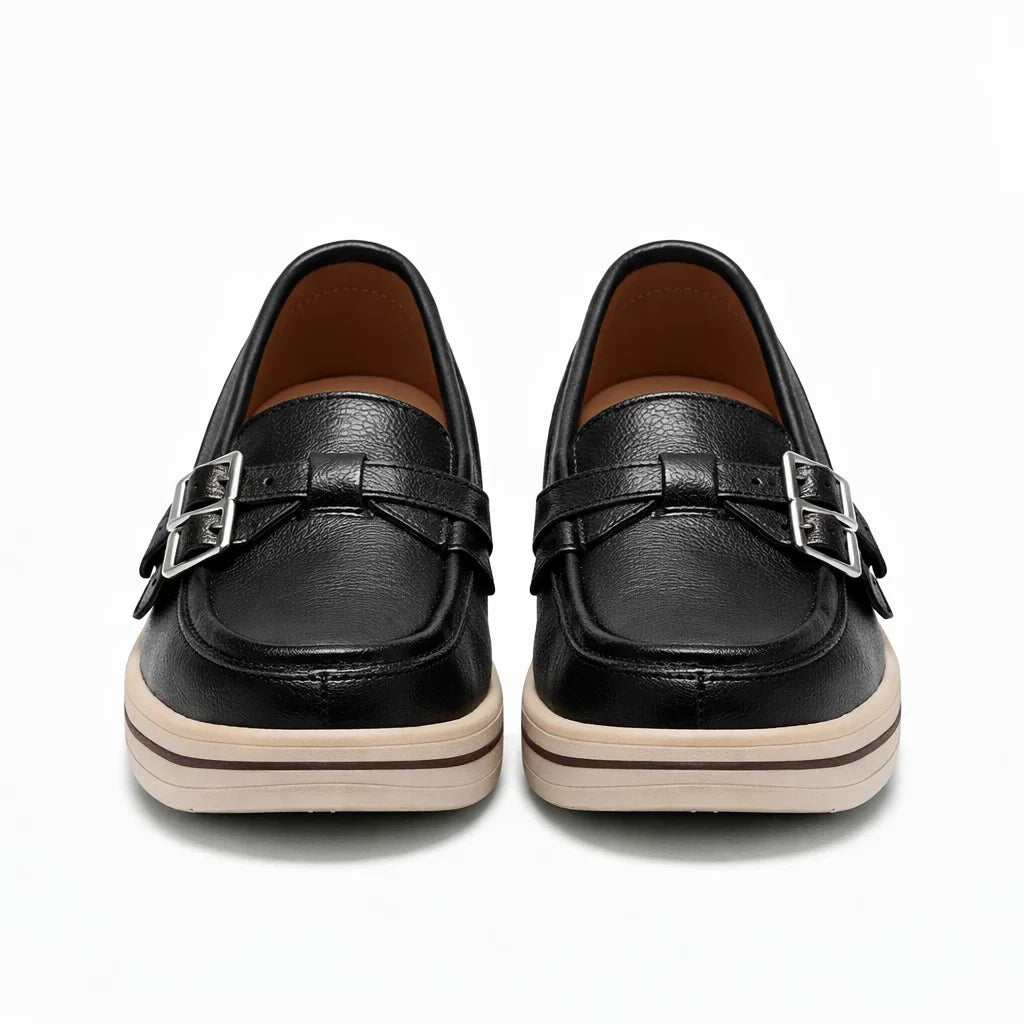 Mocasines de Piel con Plataforma para Mujer - Day Flex