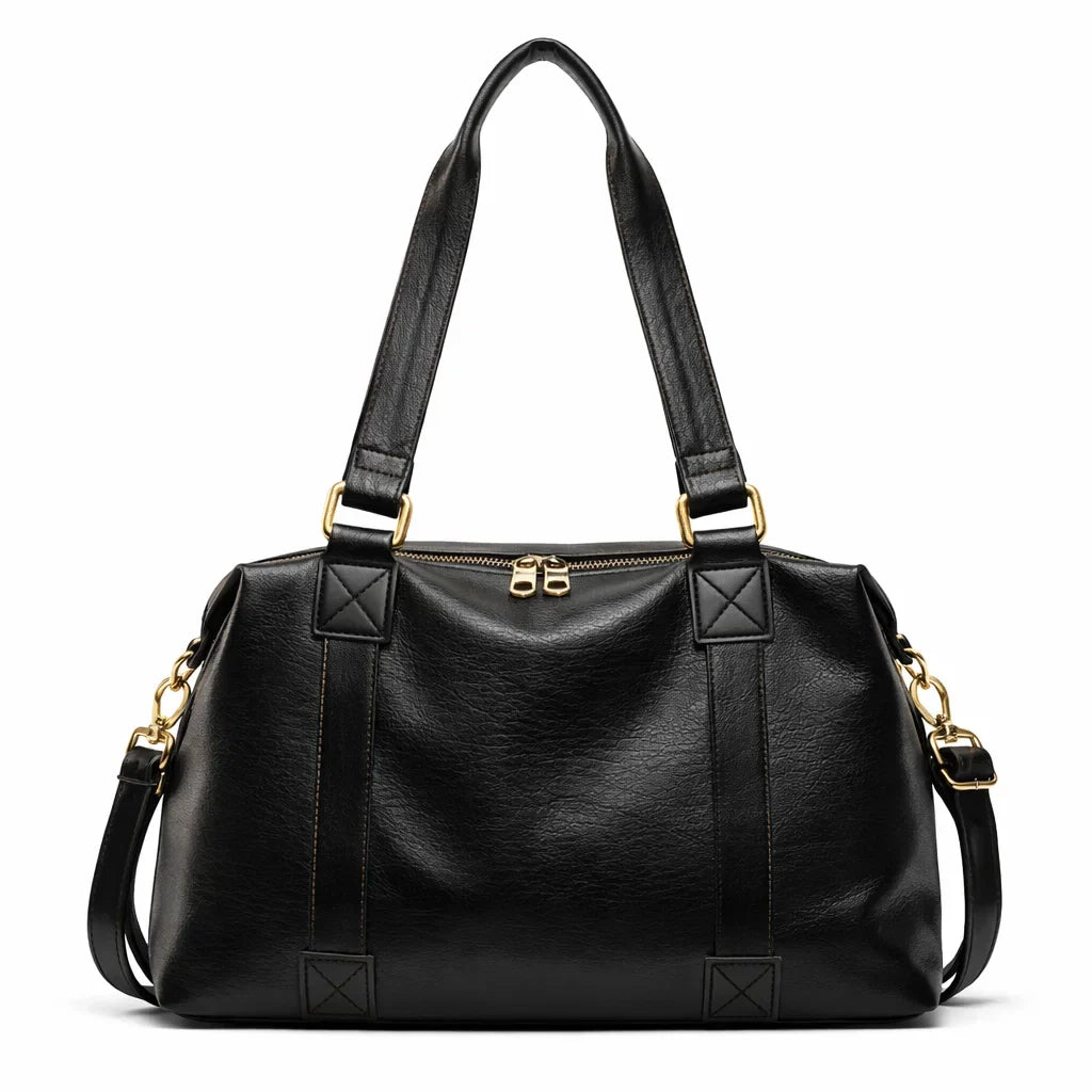 Bolso Bandolera de Piel para Mujer - Negro - Elsworth