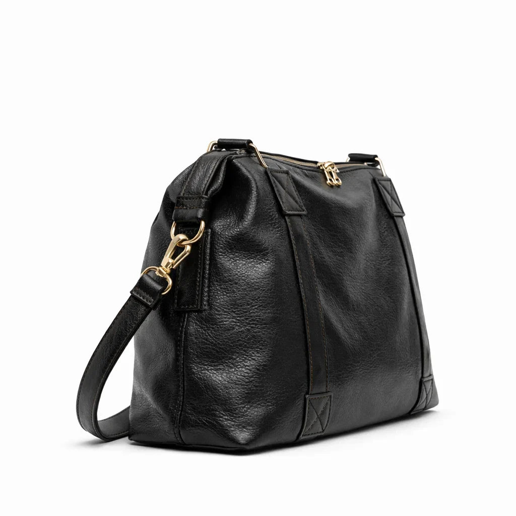 Bolso Bandolera de Piel para Mujer - Negro - Elsworth