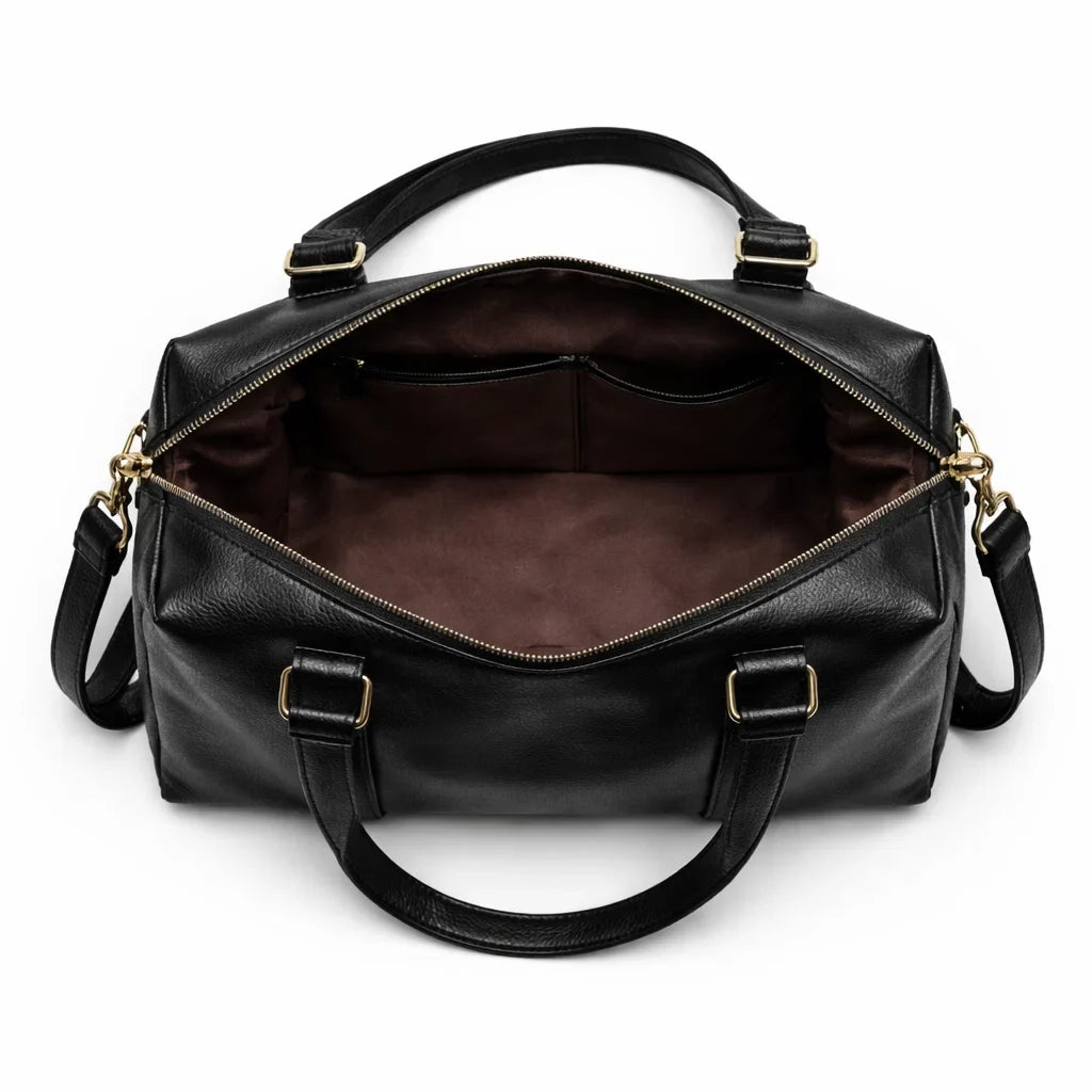 Bolso Bandolera de Piel para Mujer - Negro - Elsworth