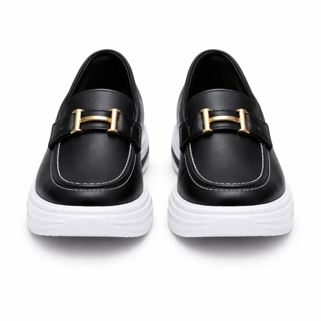 Mocasines de Piel con Plataforma para Mujer - Comfortsole