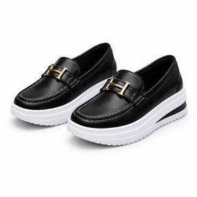 Mocasines de Piel con Plataforma para Mujer - Comfortsole