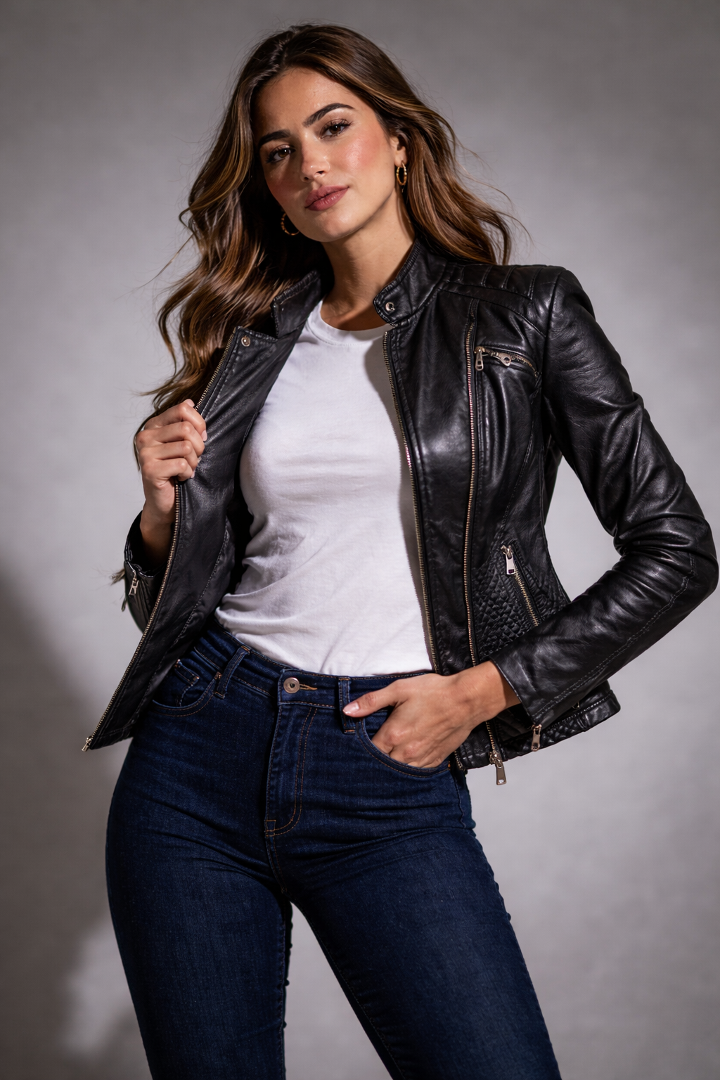 Chaqueta de Piel Acolchada para Mujer - Roma