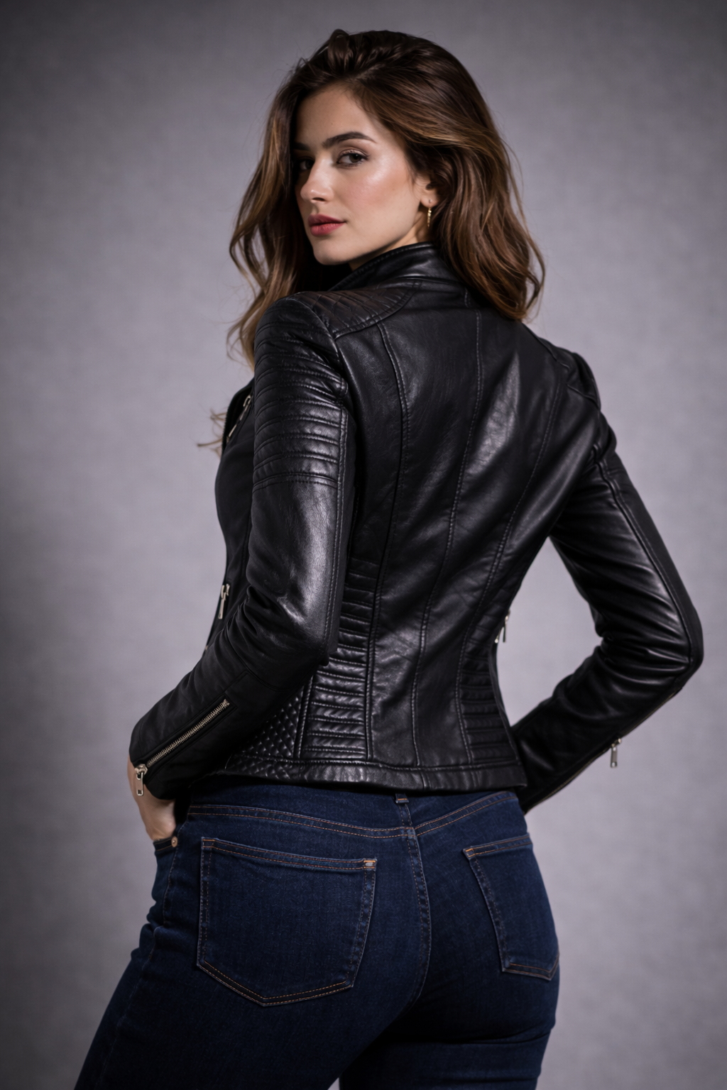 Chaqueta de Piel Acolchada para Mujer - Roma
