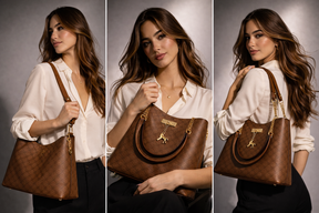 Bolso Mensajero de Piel para Mujer - Camel - Kingsford