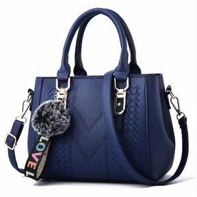 Bolso de Asa Corta de Piel para Mujer - Cherry