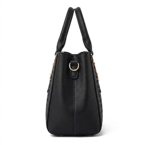 Bolso de Asa Corta de Piel para Mujer - Cherry