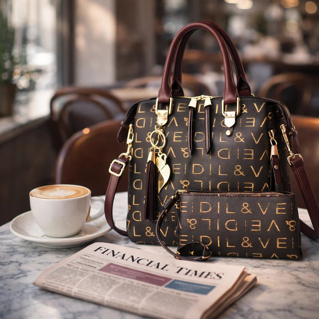 Bolso de Asa Corta de Piel para Mujer - Luxury Scale (2 en 1)