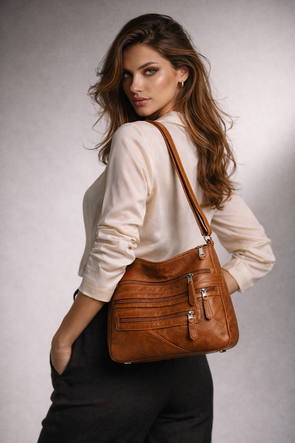 Bolso de Hombro de Piel para Mujer - Olivia