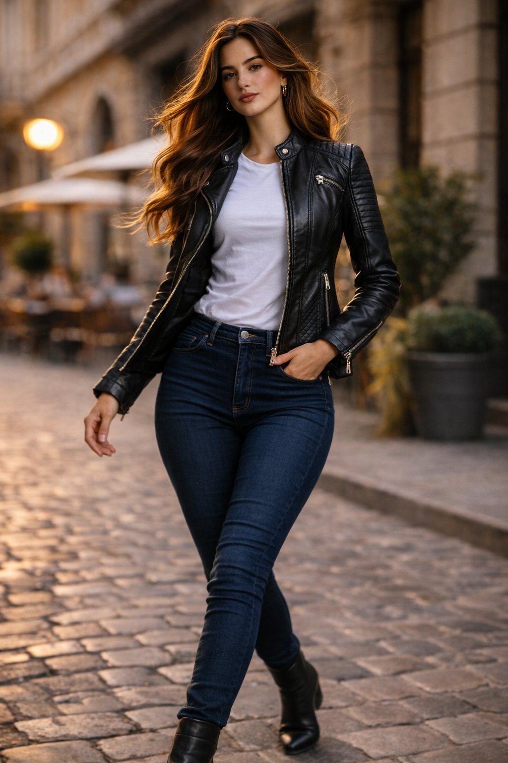Chaqueta de Piel Acolchada para Mujer - Roma