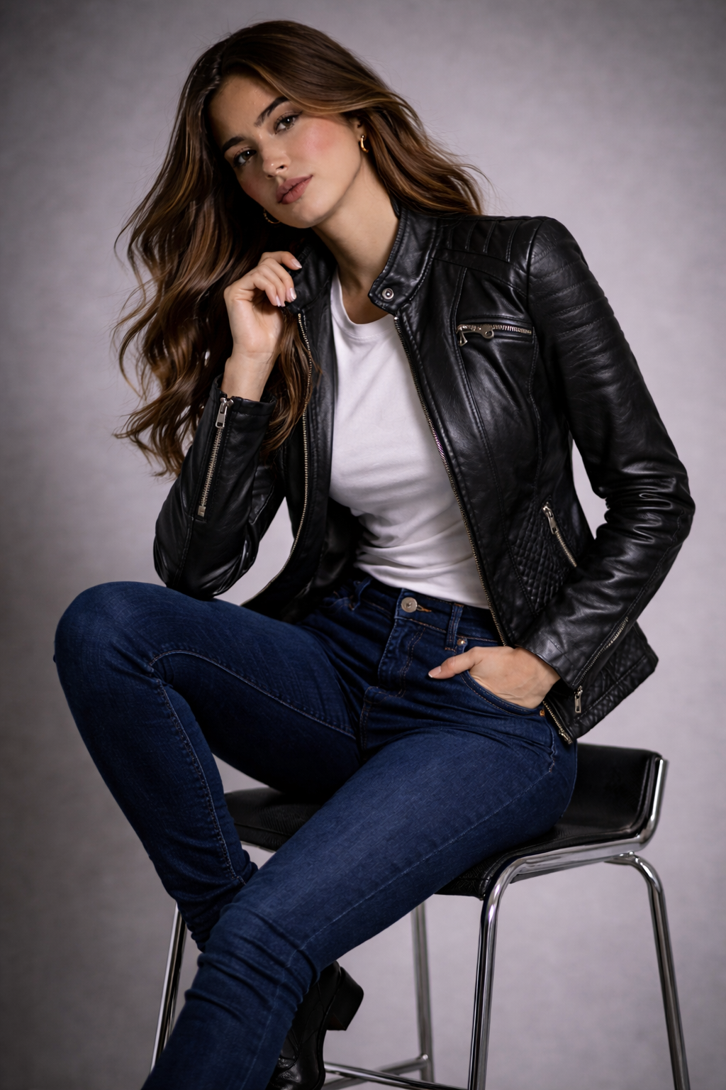 Chaqueta de Piel Acolchada para Mujer - Roma