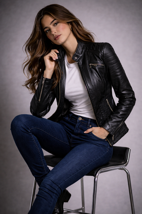 Chaqueta de Piel Acolchada para Mujer - Roma