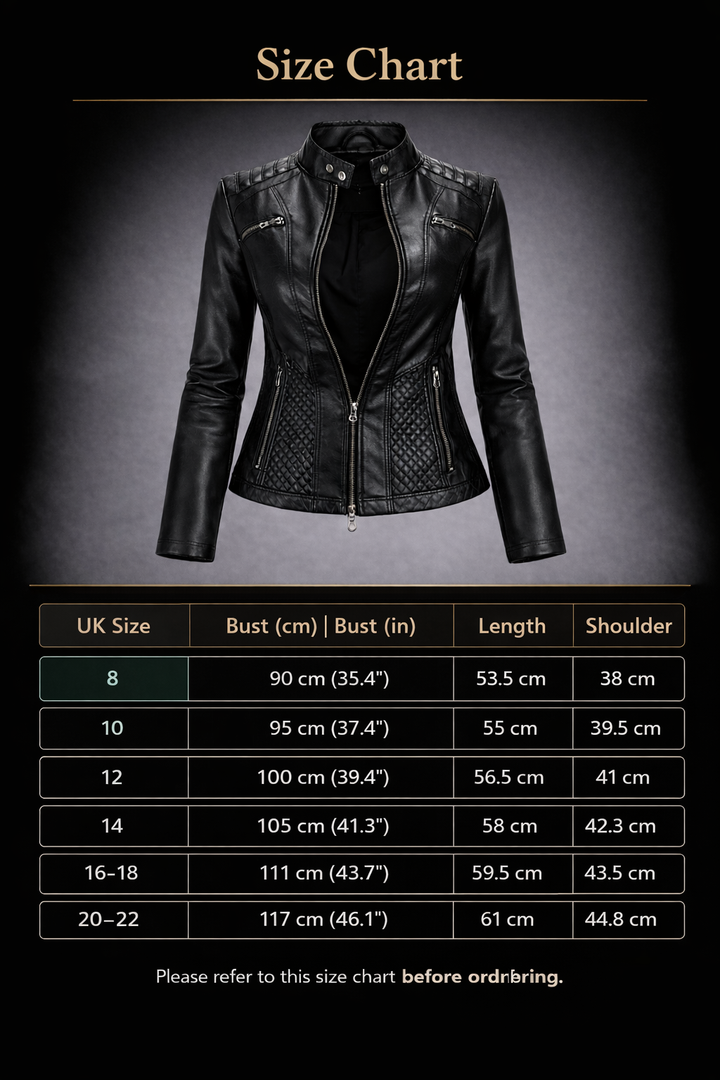 Chaqueta de Piel Acolchada para Mujer - Sentinels