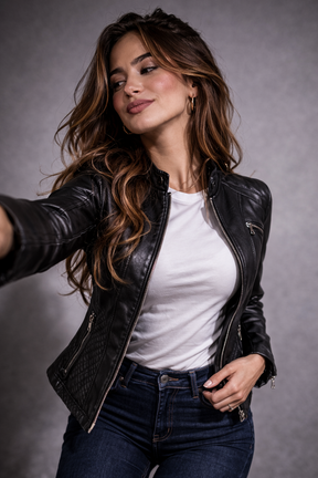 Chaqueta de Piel Acolchada para Mujer - Sentinels