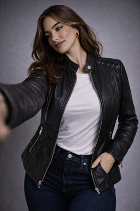 Chaqueta de Piel Acolchada para Mujer - Voug