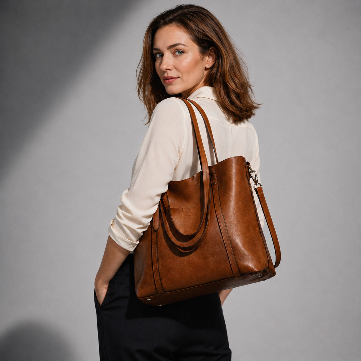 Bolso Mensajero de Piel para Mujer - Elegant Woman