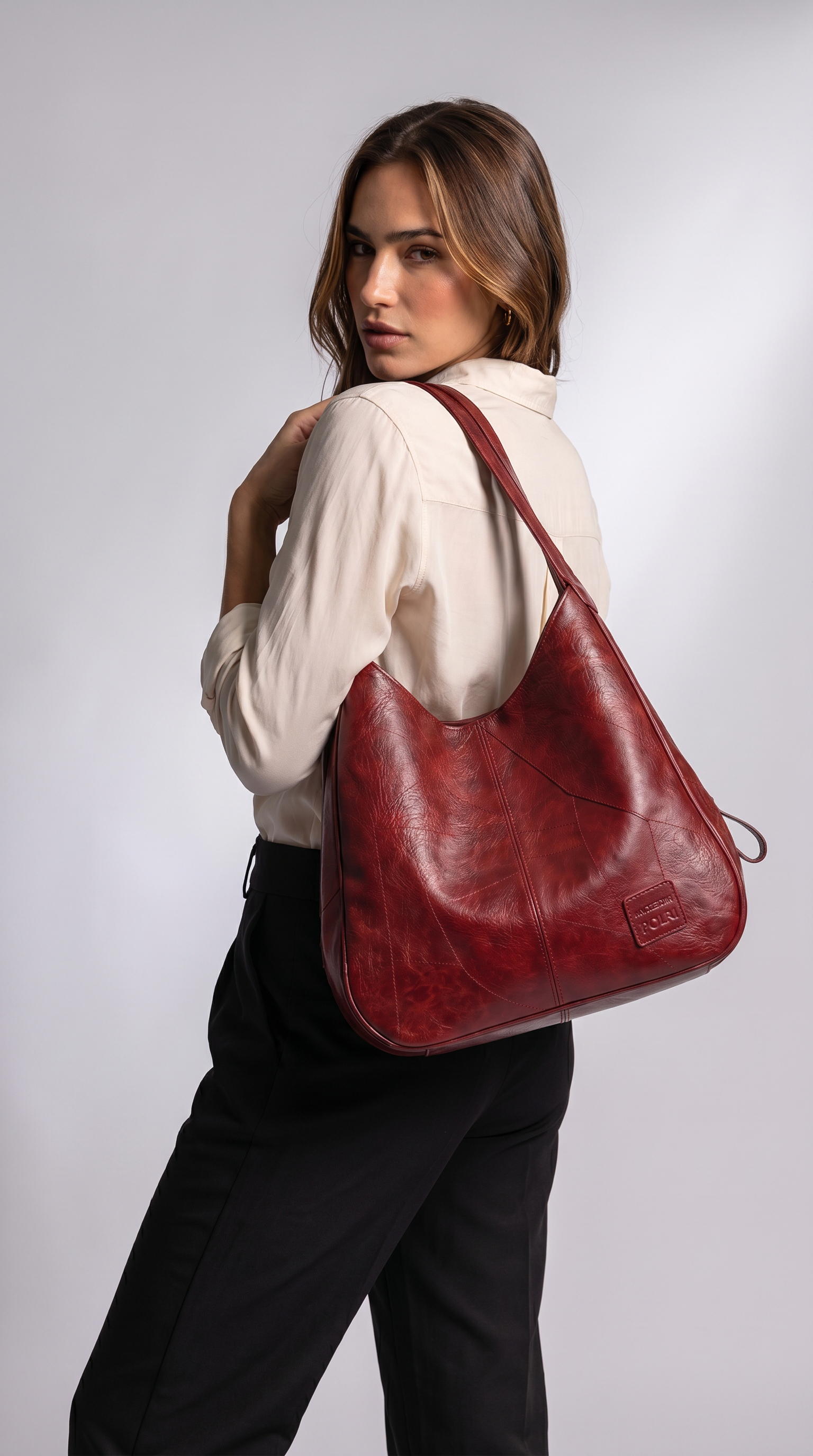 Bolso Hobo de Piel para Mujer - Berlim